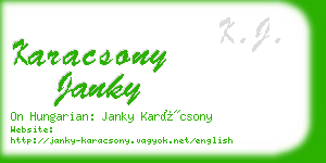 karacsony janky business card